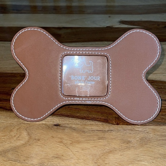 Two’s Company Brown Dog Bone Picture Frame - Picture 1 of 5